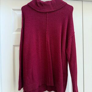 Women's Alfani Burgundy Turtleneck Sweater Size XS